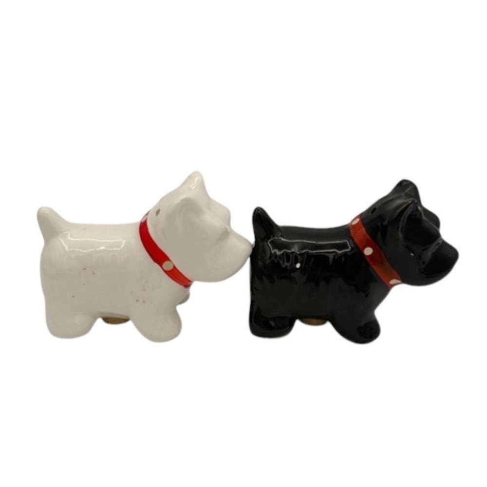 VTG Scottish Terrier Scottie Dog Set Salt Pepper Shakers Coasters Japan Scotland - Picture 14 of 16